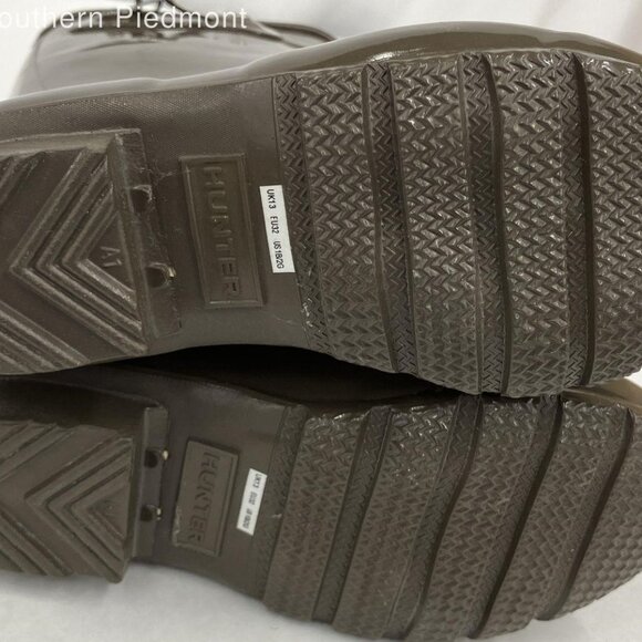 GIRLS HUNTER RAIN BOOTS SIZE 1 HUNTER GREEN IN EXCELLENT CONDITION - Picture 3 of 4